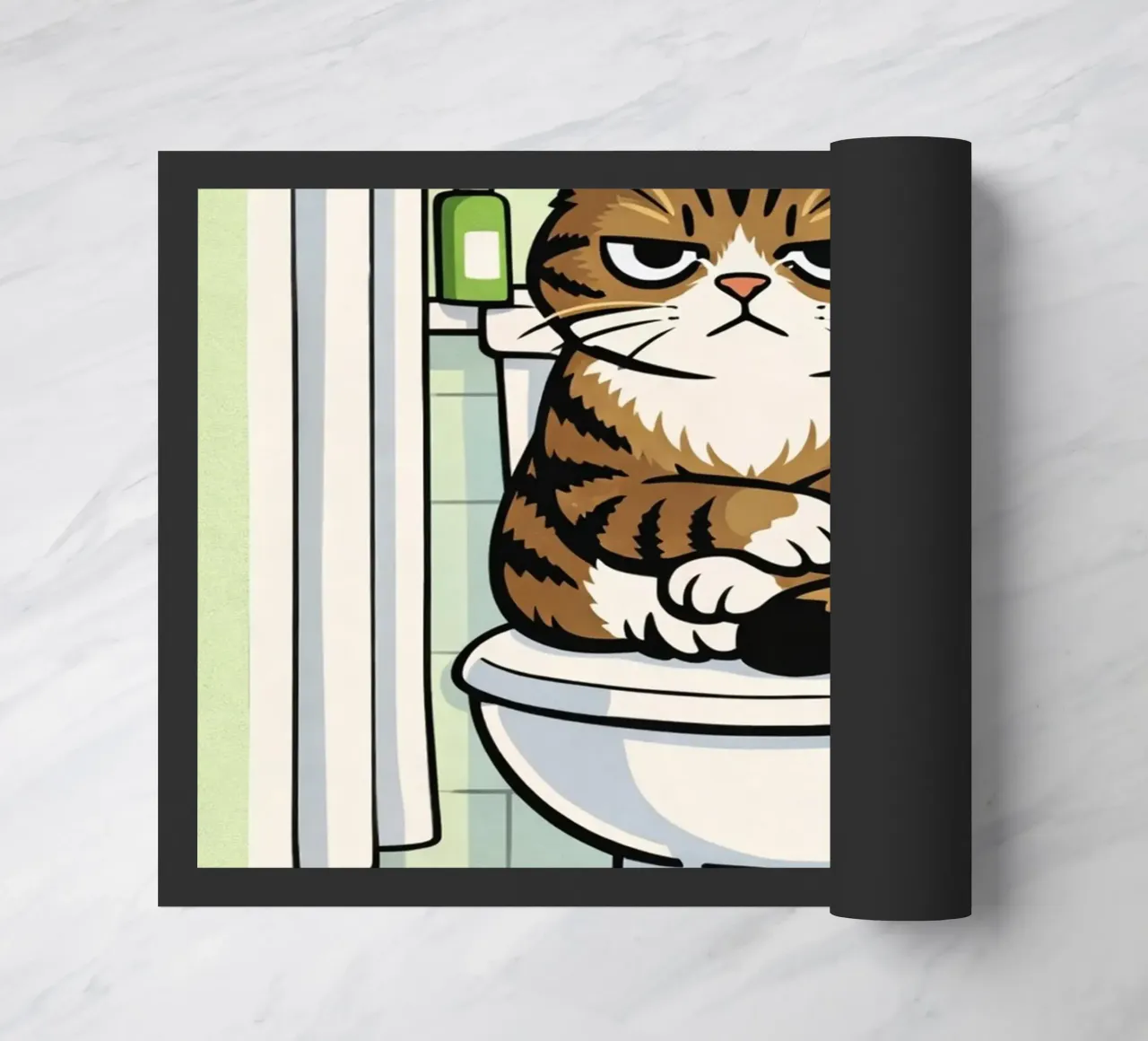 really again cat doormat by dahlianz