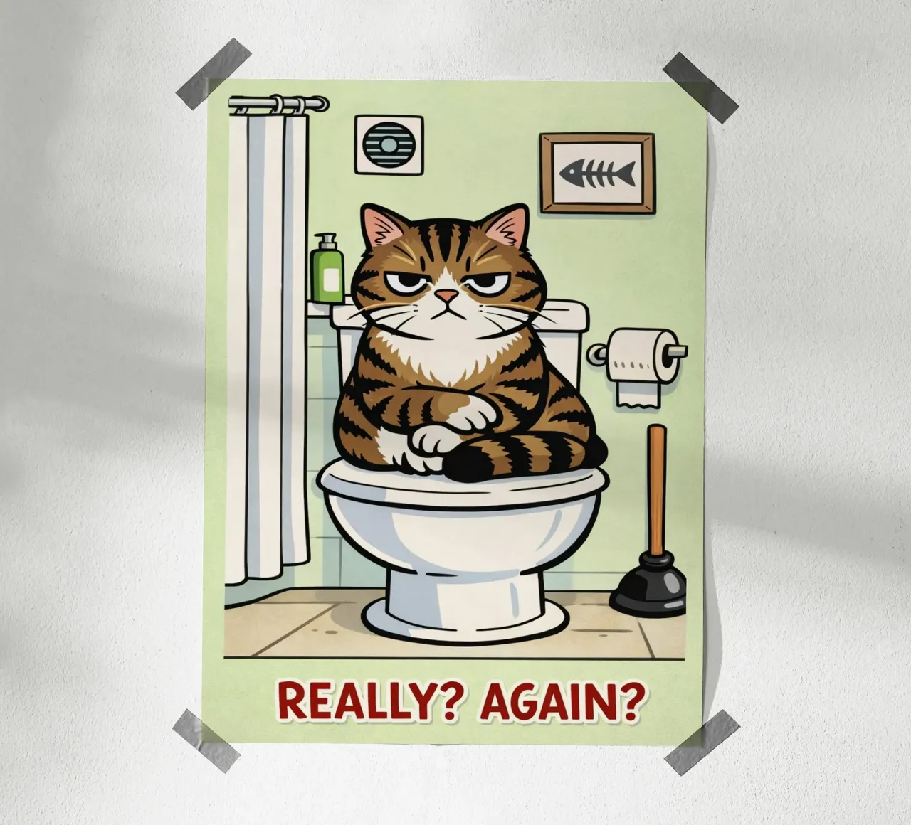 really again cat poster by dahlianz