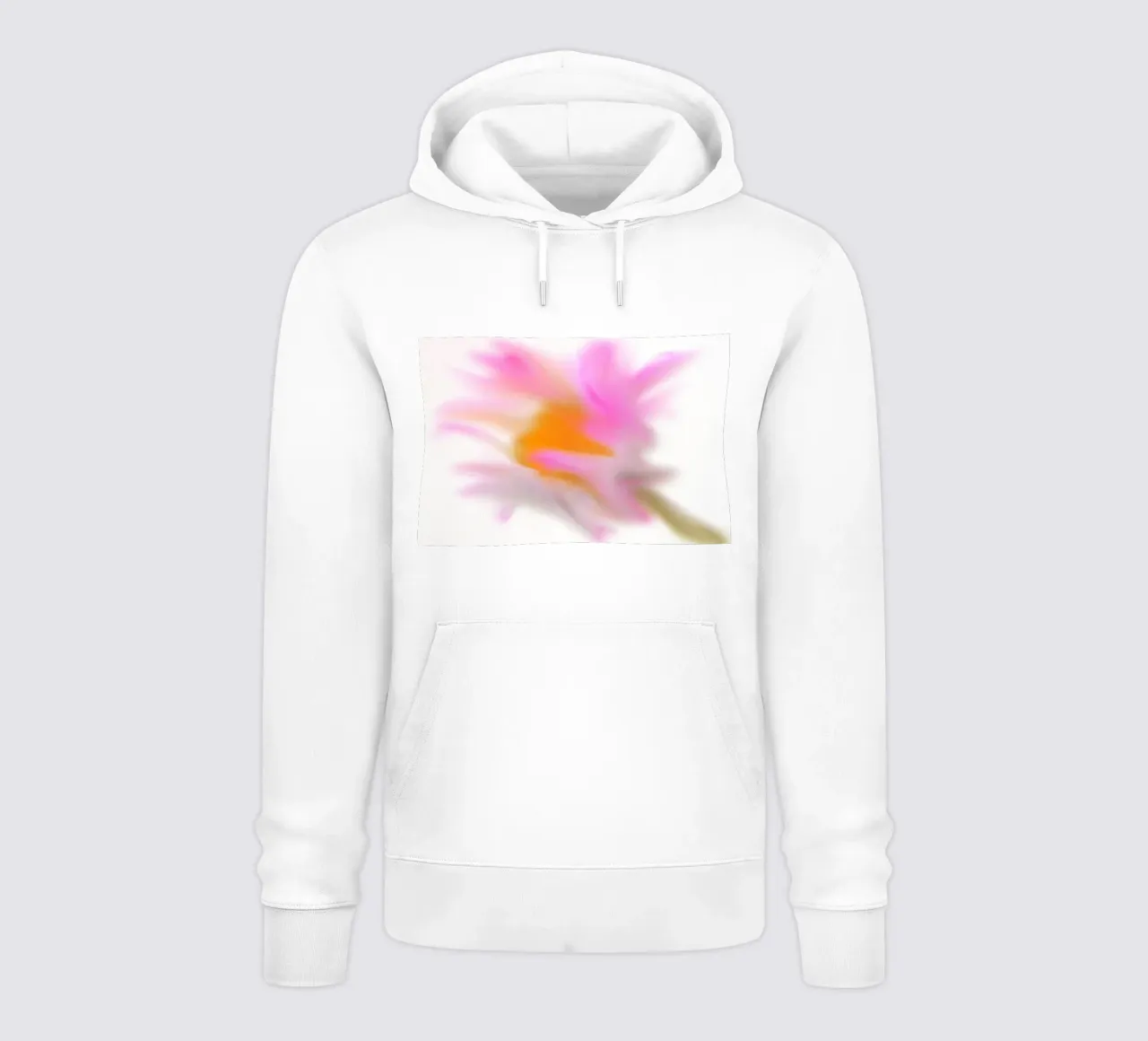 Piccolo fiore rosa sfocato artisticamente felpa con cappuccio da Something for you