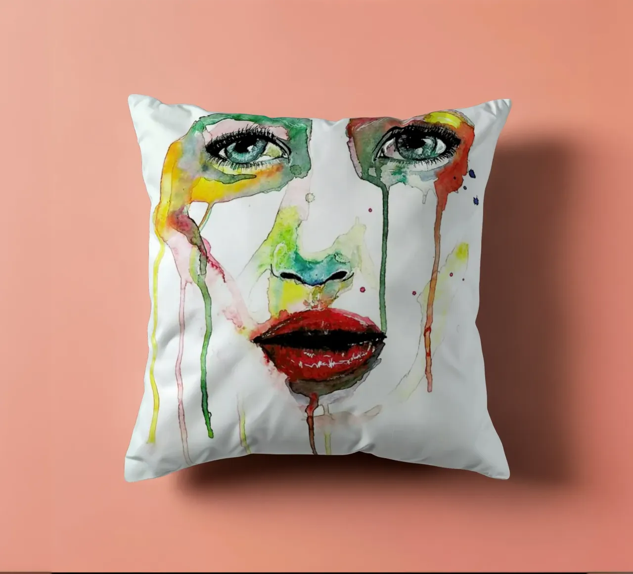 Crying Green cuscino da Mathilde Olsen