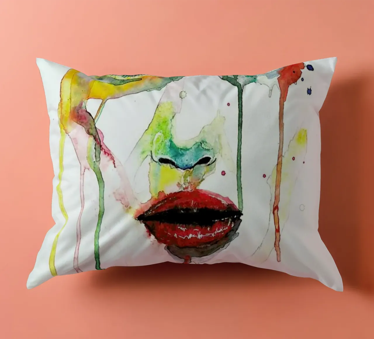 Crying Green cuscino da Mathilde Olsen