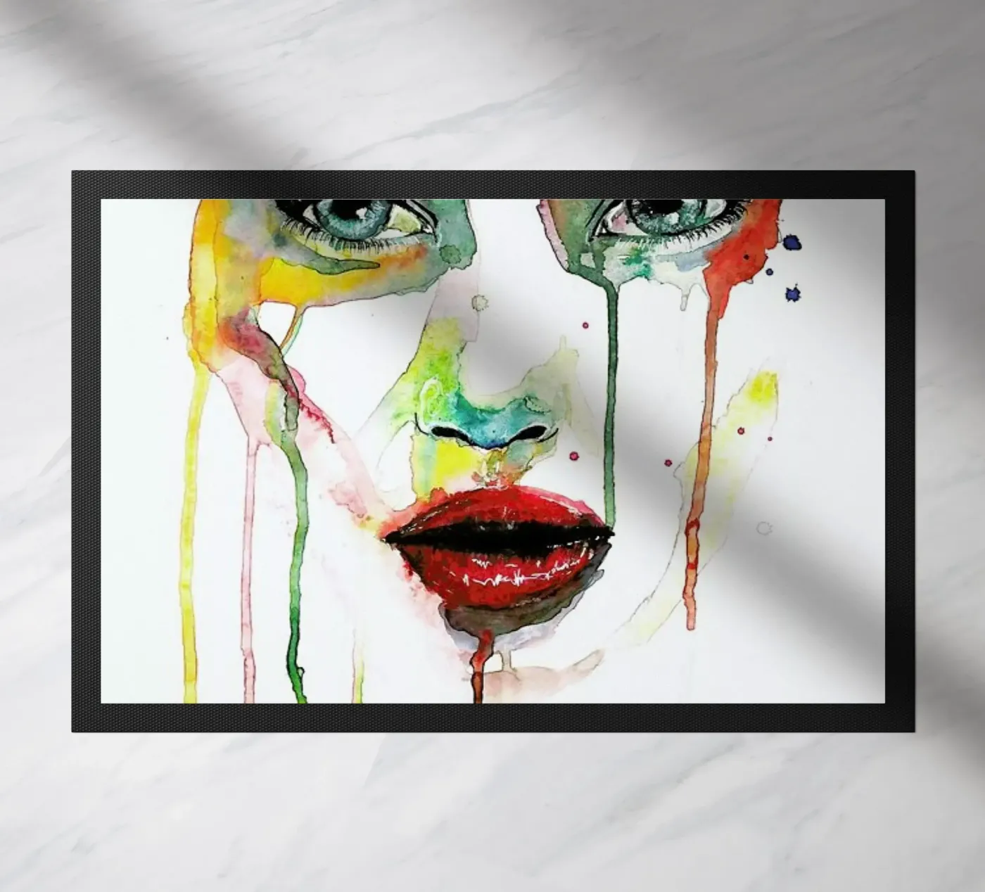 Crying Green deurmat van Mathilde Olsen