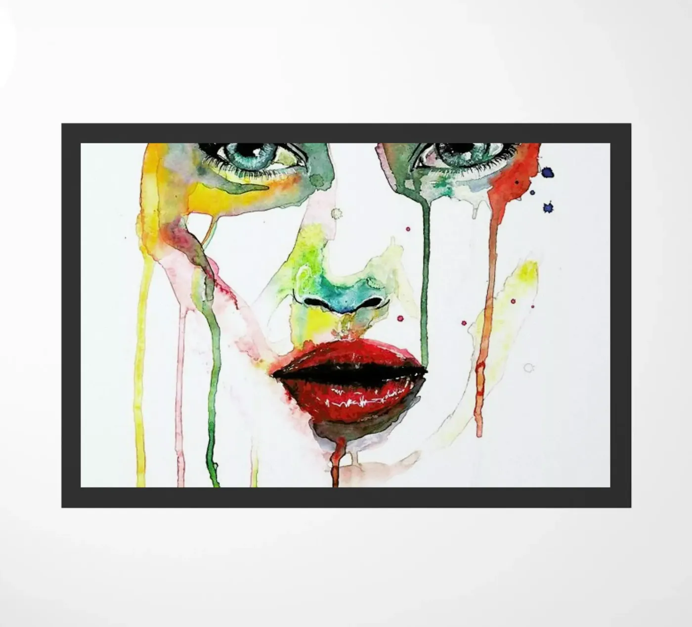 Crying Green deurmat van Mathilde Olsen