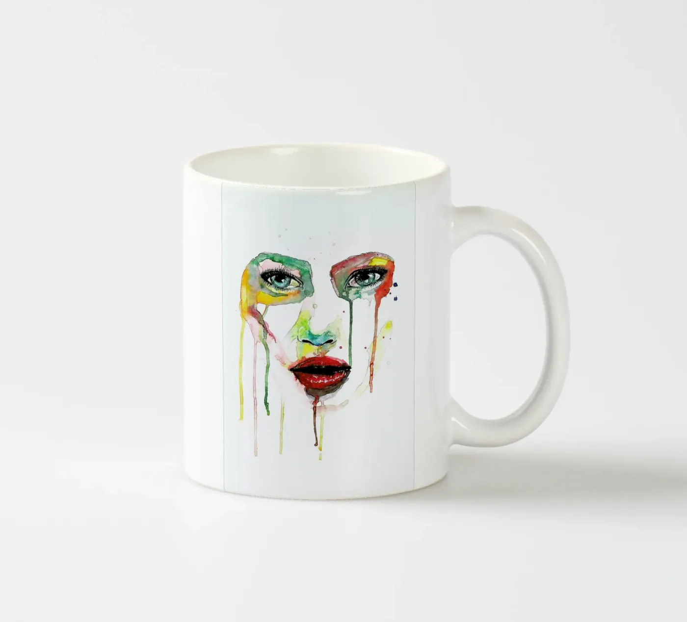 Crying Green ceramic mug by Mathilde Olsen