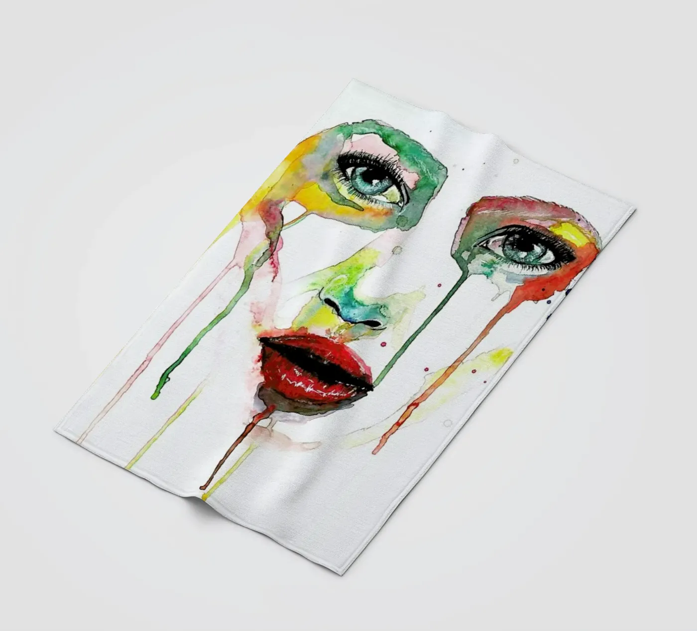 Crying Green Fleecedecke von Mathilde Olsen