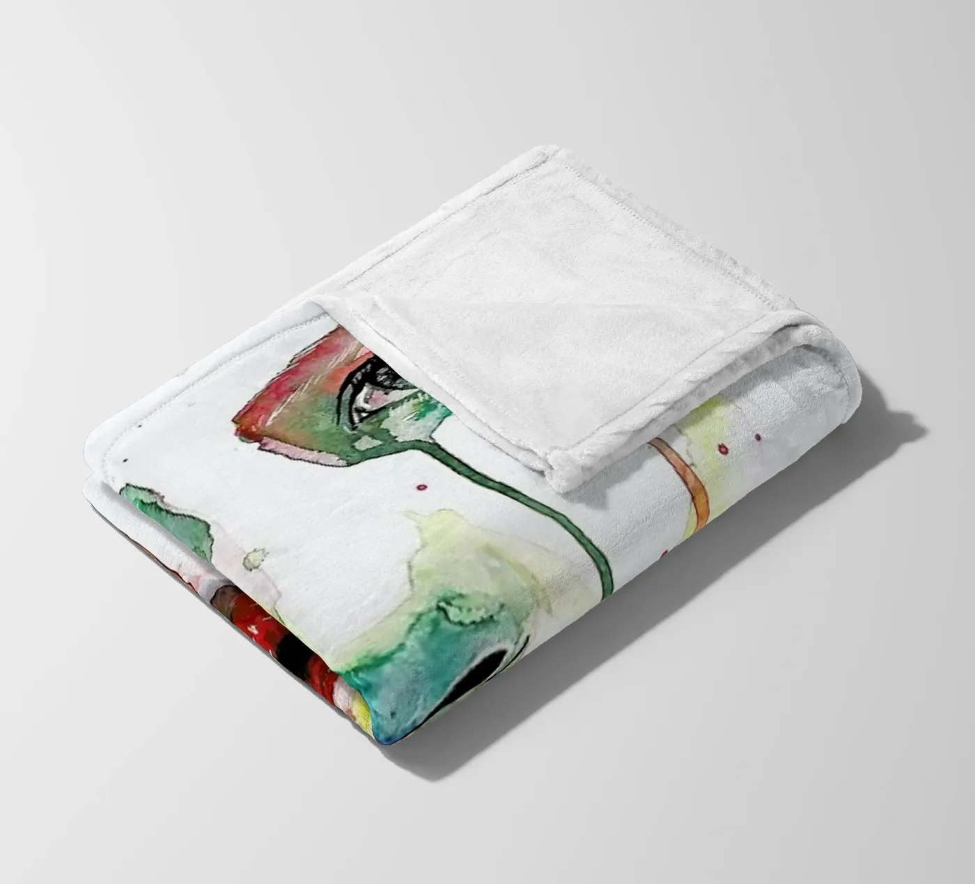 Crying Green fleecedeken van Mathilde Olsen