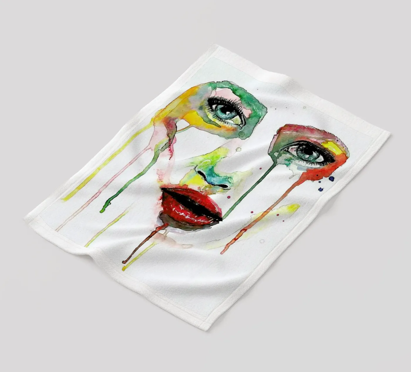 Crying Green fleecedeken van Mathilde Olsen