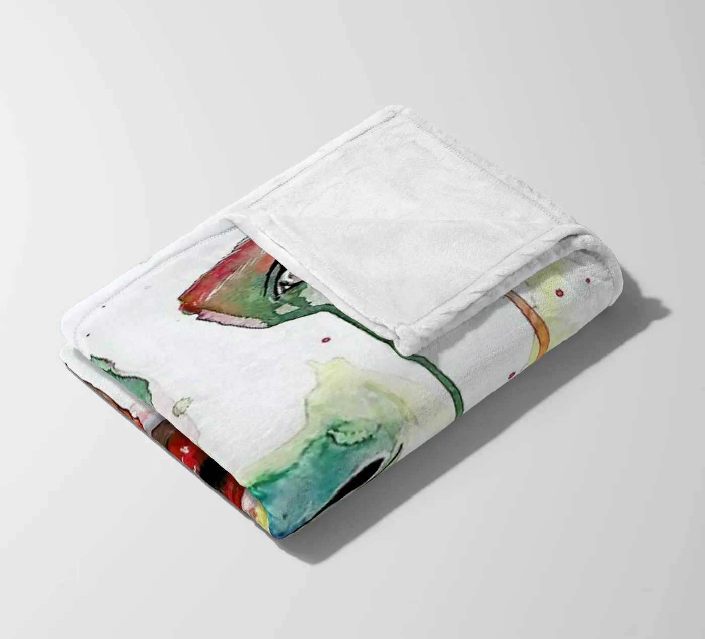 Crying Green fleecedeken van Mathilde Olsen