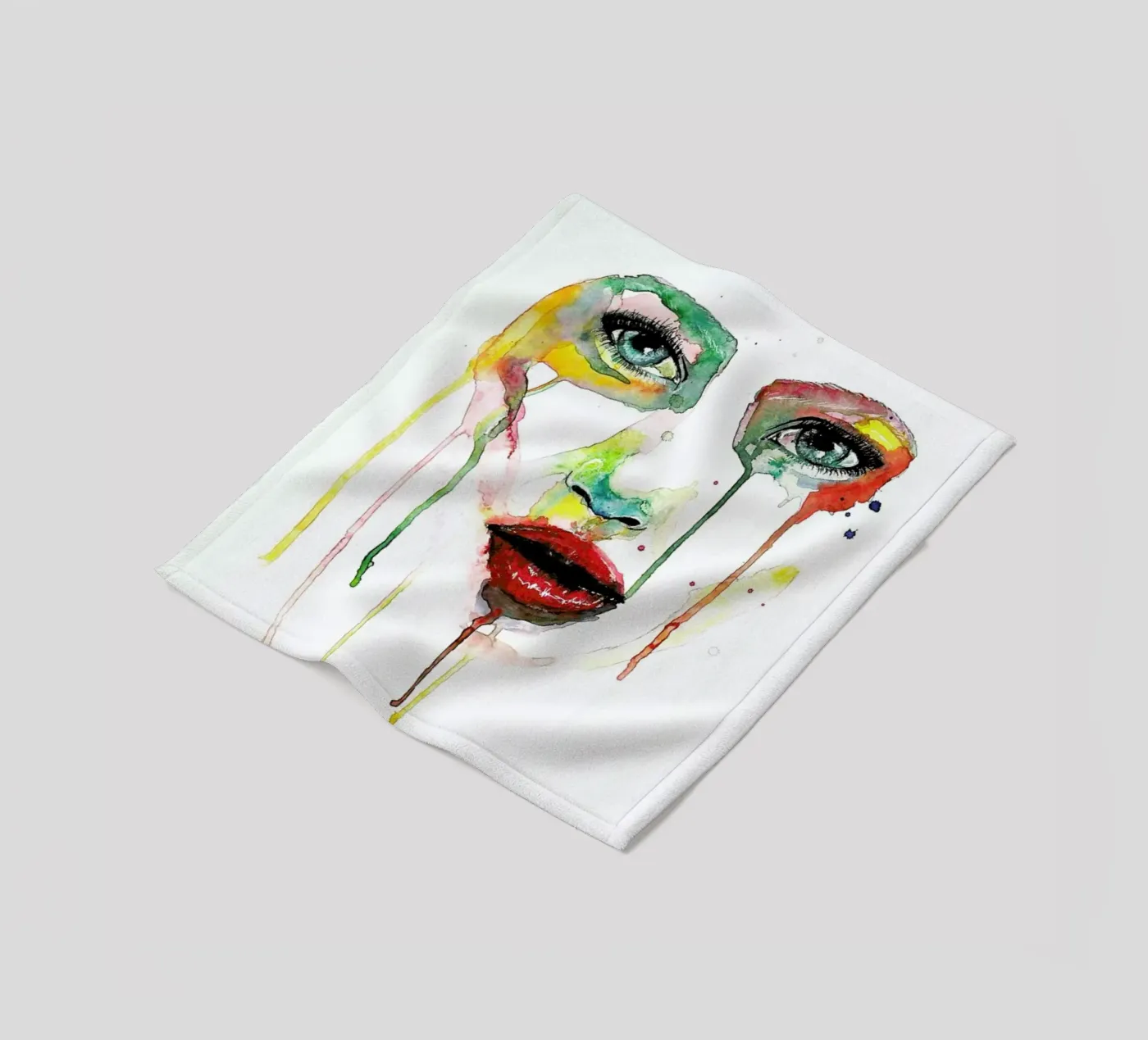 Crying Green fleecedeken van Mathilde Olsen