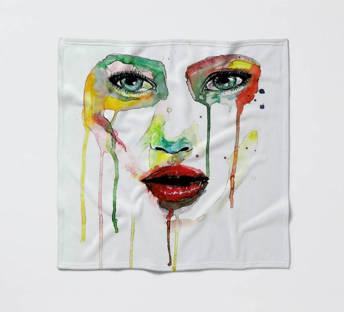 Crying Green fleecedeken van Mathilde Olsen