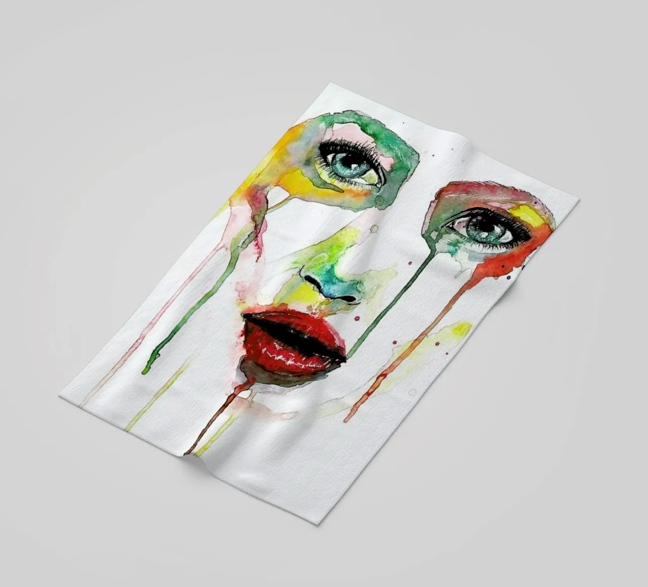 Crying Green telo mare da Mathilde Olsen