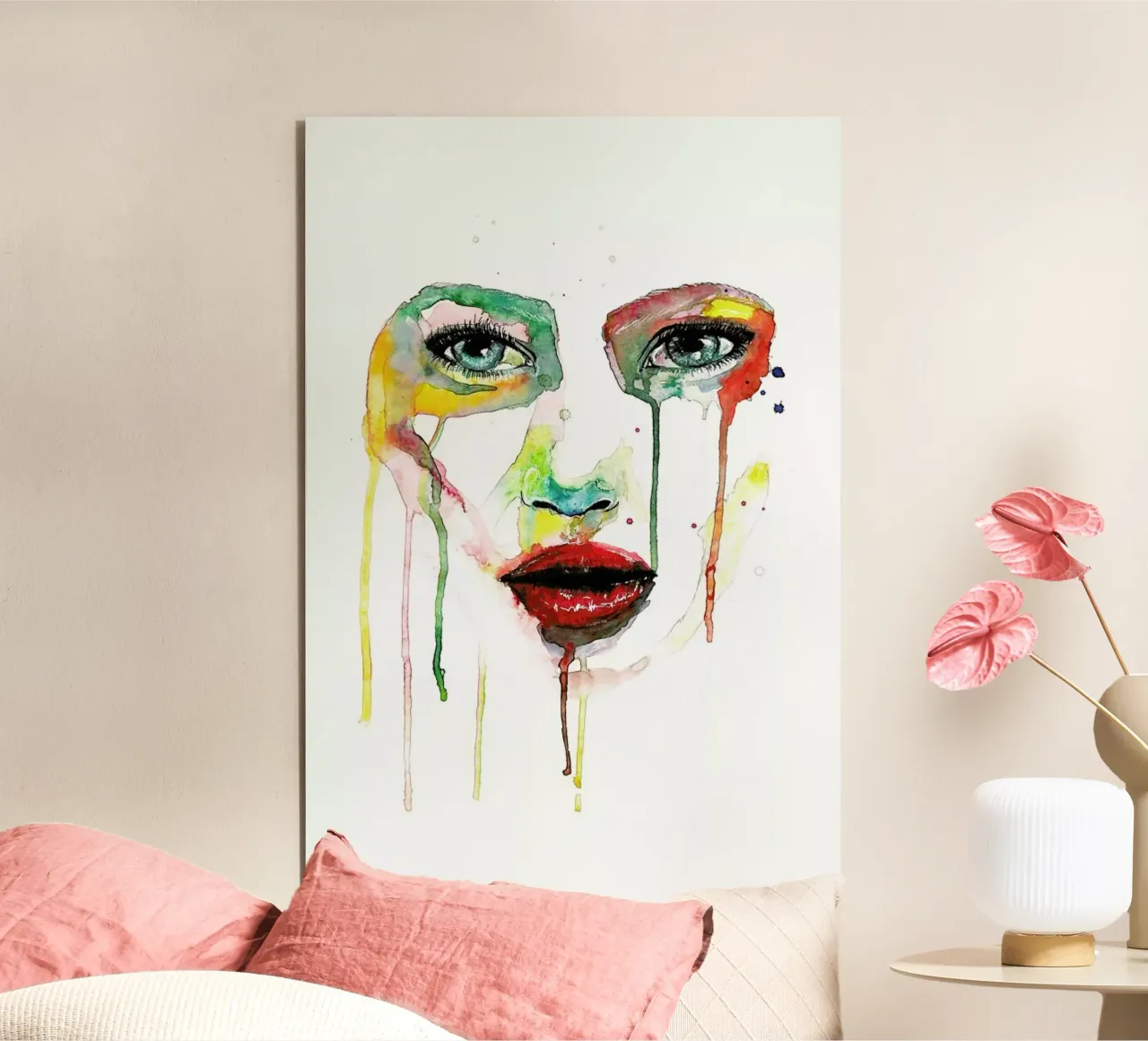 Crying Green alluminio dibond da Mathilde Olsen