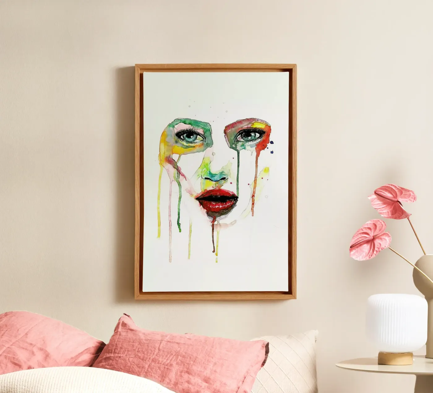 Crying Green canvas van Mathilde Olsen