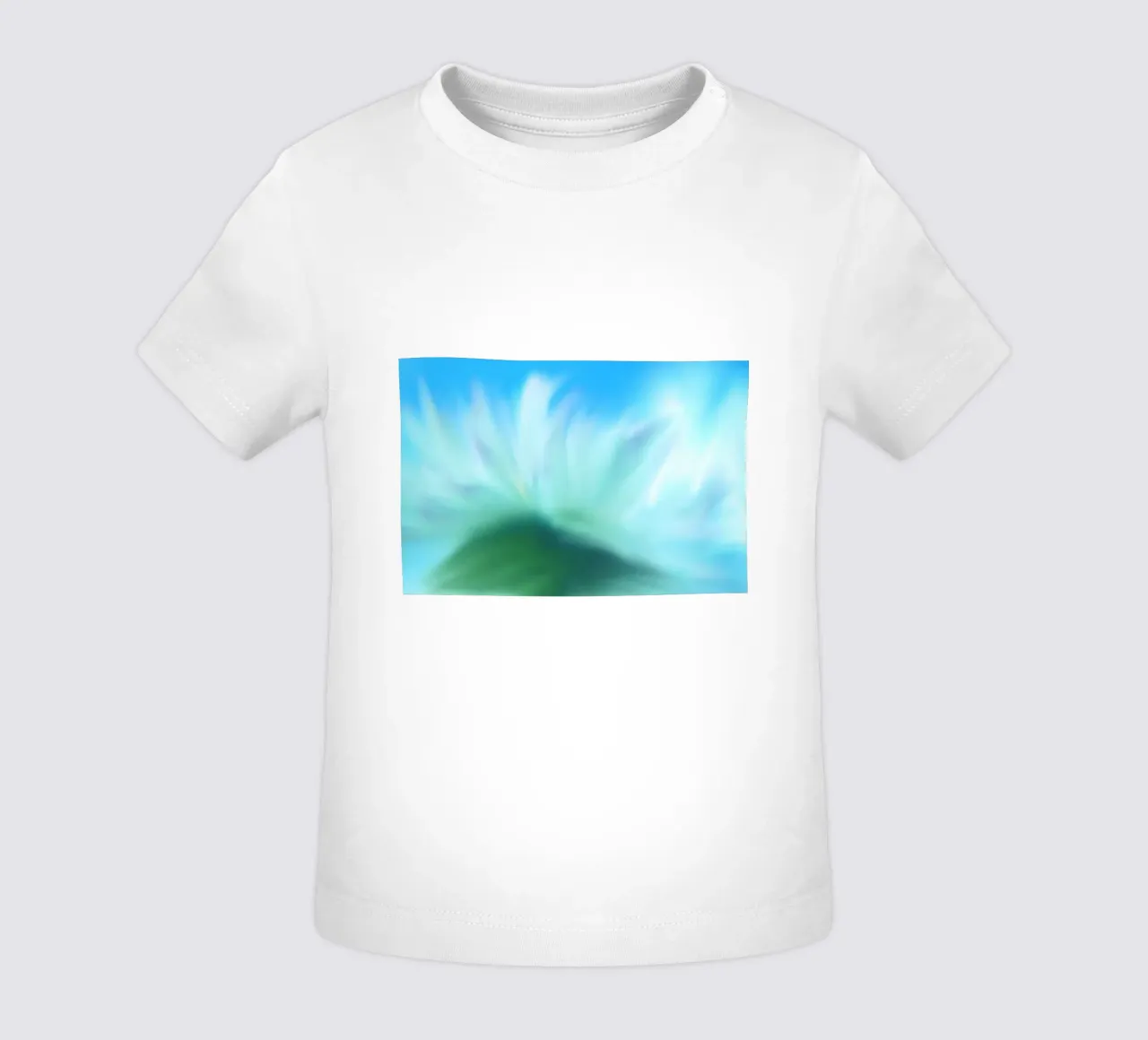Piccolo fiore bianco sfocato artisticamente maglietta neonato da Something for you