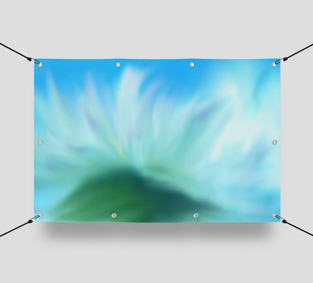 Piccolo fiore bianco sfocato artisticamente telo in pvc da Something for you