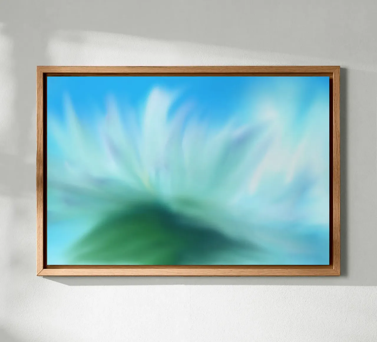 Small white flower artistically blurred canvas by Something for you