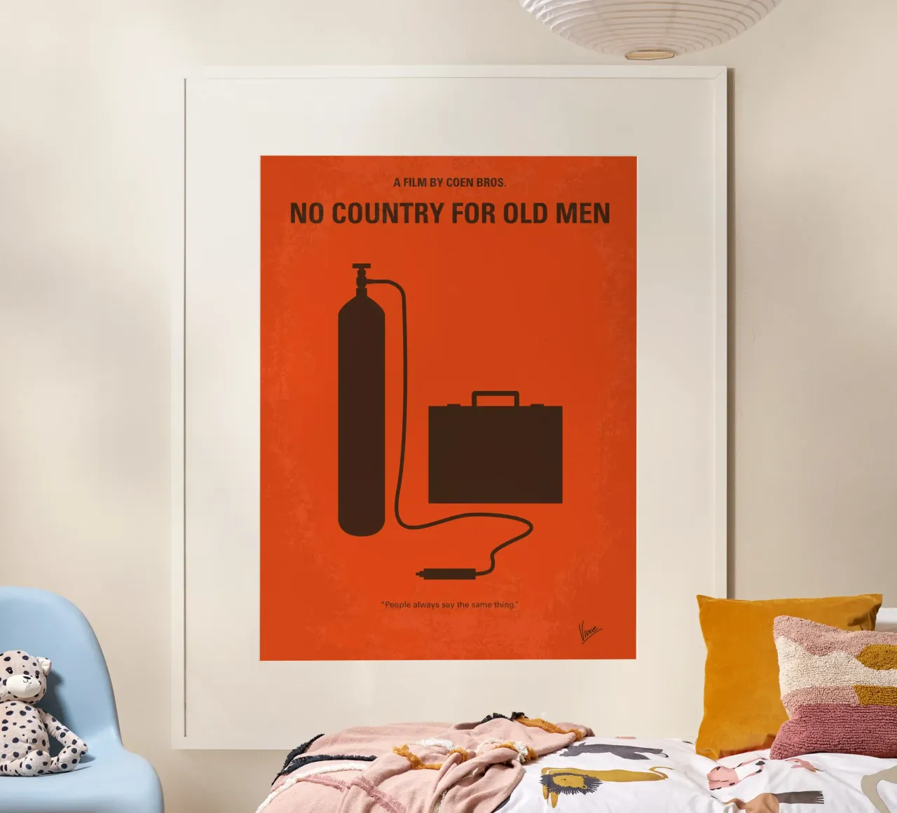 No253 My No Country for Old men minimal movie poster poster con telaio in plastica da Chungkong