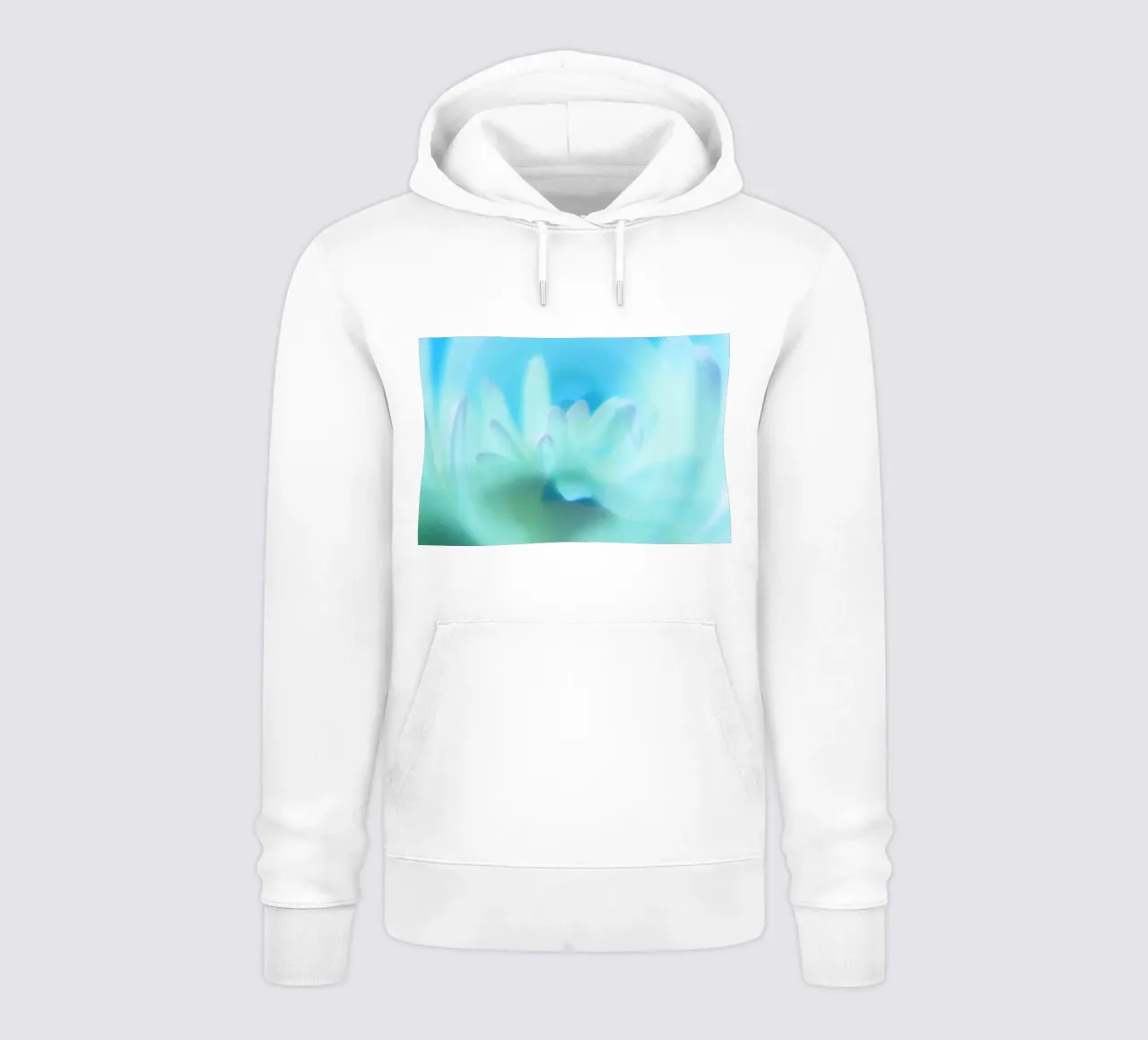 Piccolo fiore bianco sfocato artisticamente felpa con cappuccio da Something for you