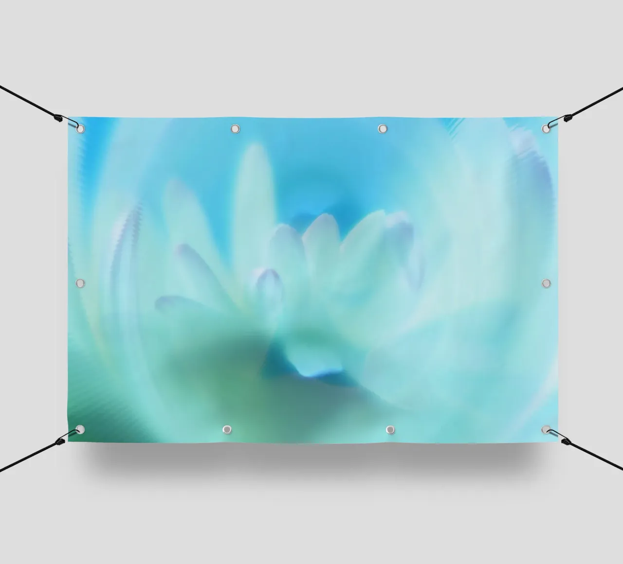 Piccolo fiore bianco sfocato artisticamente telo in pvc da Something for you