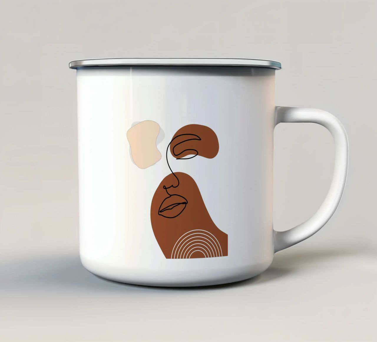 Viso minimalista tazza in smalto da YSV MINIMALIST