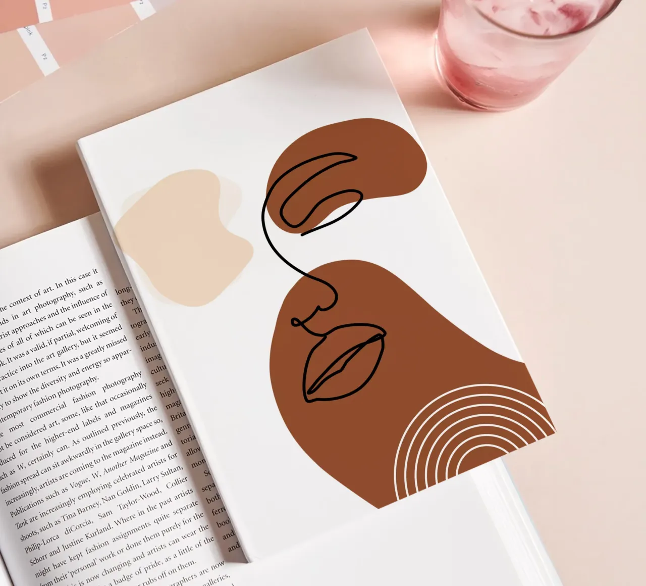 Minimalist face notebook by YSV MINIMALIST