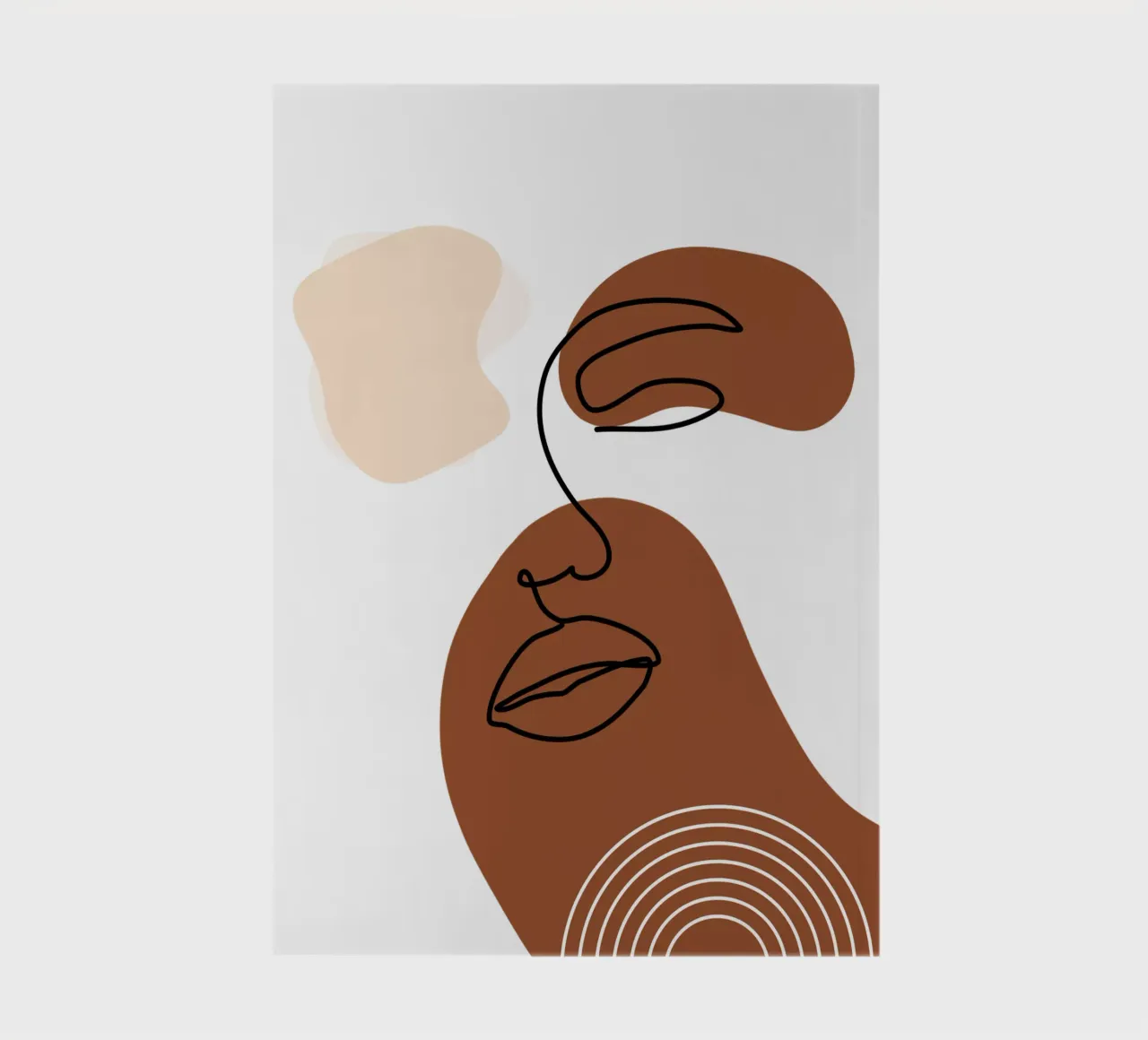 Minimalist face notebook by YSV MINIMALIST
