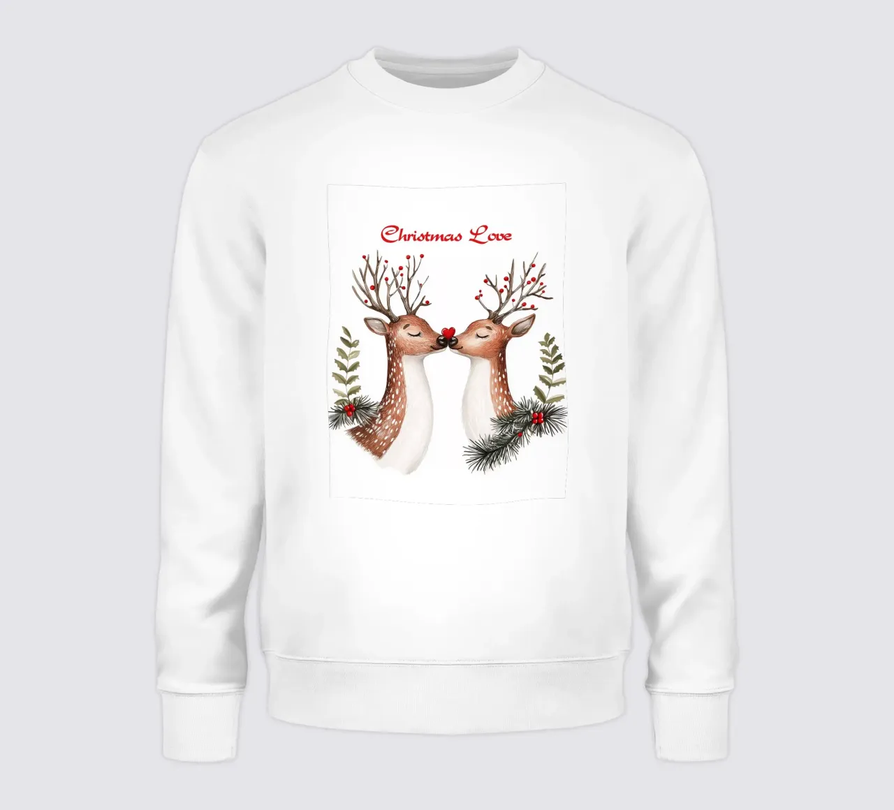 Renna Amore di Natale felpa da Carinaprint