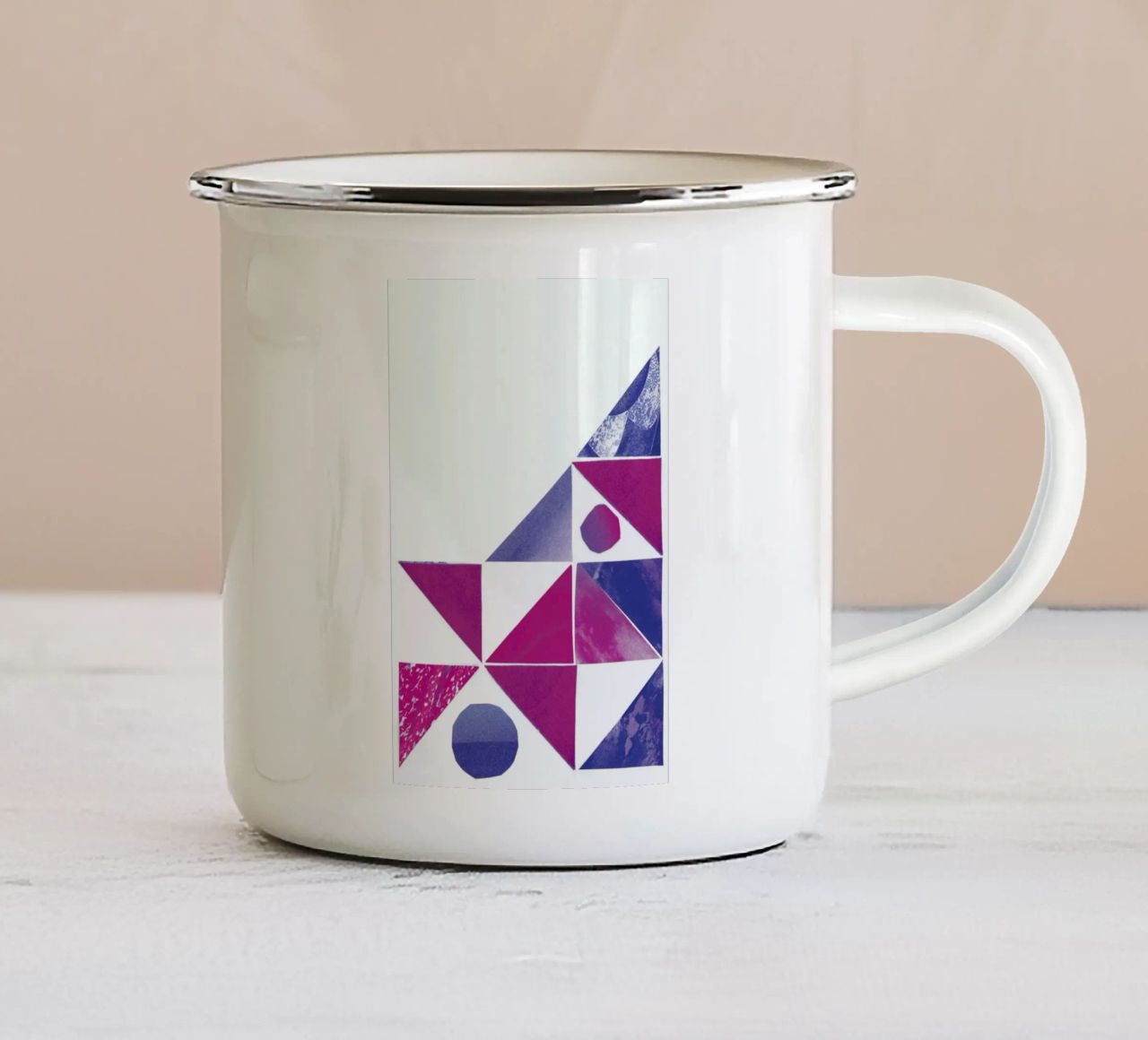 Bad Vibe E tazza in smalto da David Head