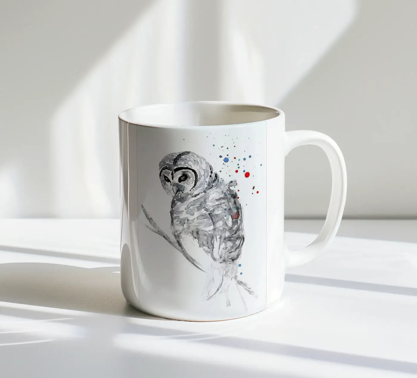 Winter Bird ceramic mug by Mathilde Olsen