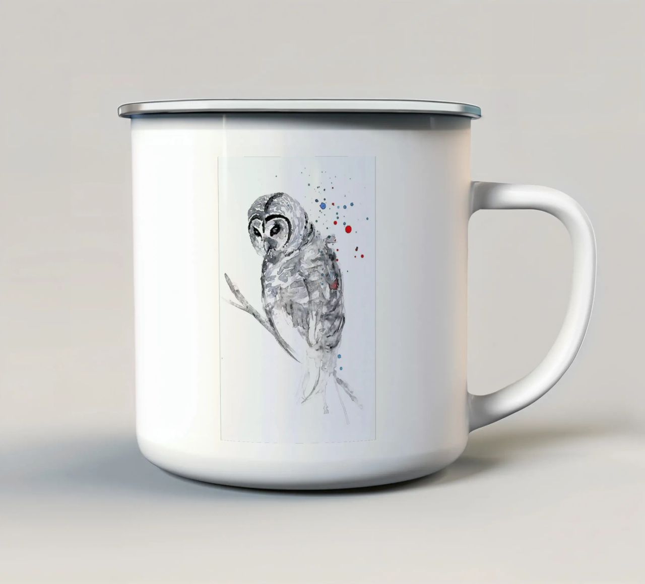 Winter Bird tazza in smalto da Mathilde Olsen