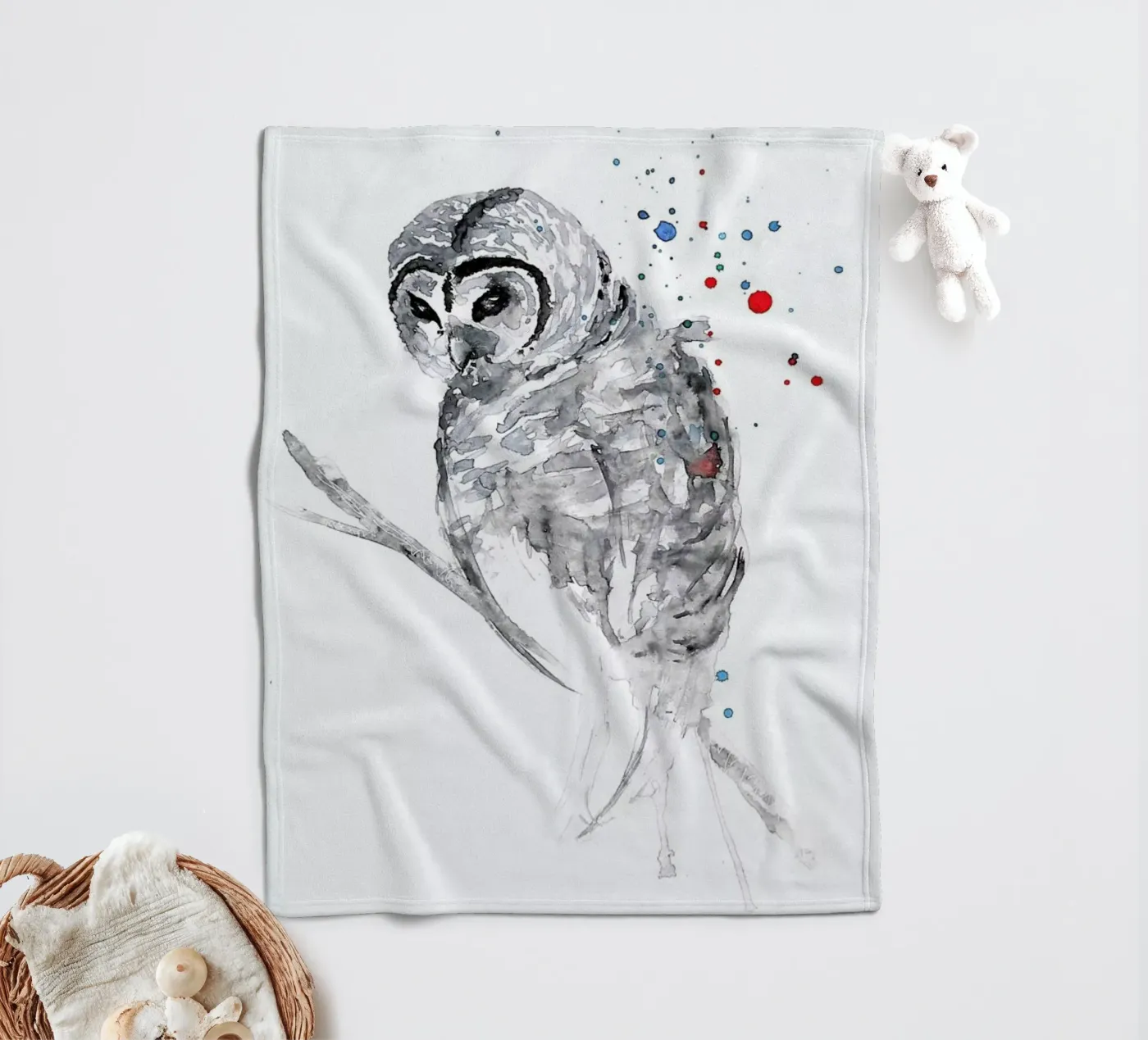 Winter Bird fleecedeken van Mathilde Olsen