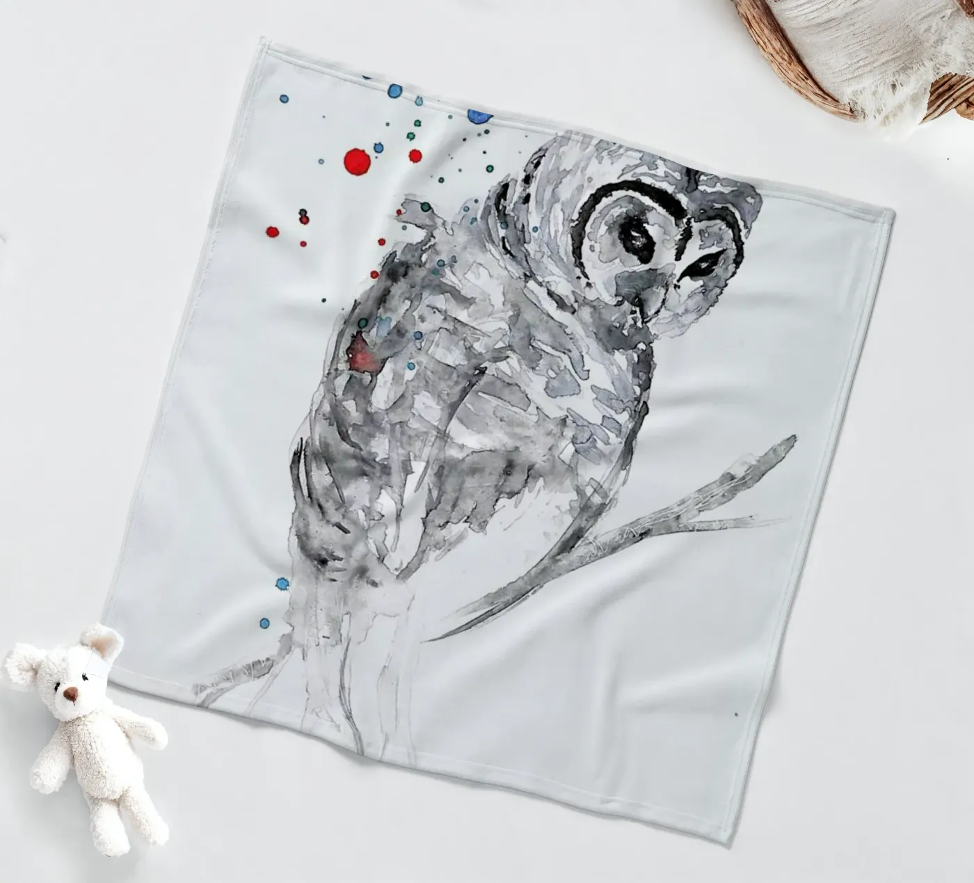 Winter Bird fleecedeken van Mathilde Olsen