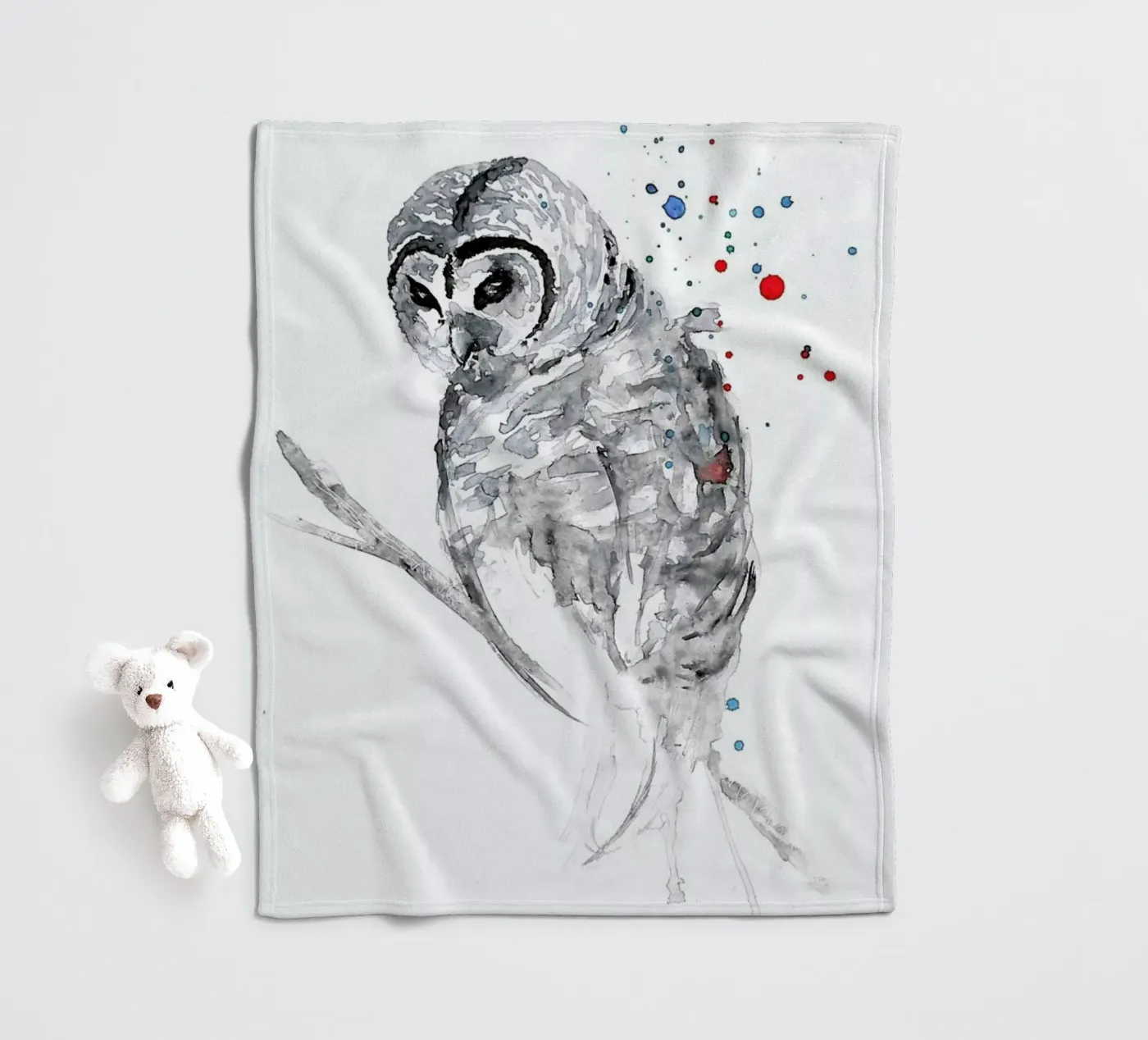 Winter Bird fleecedeken van Mathilde Olsen