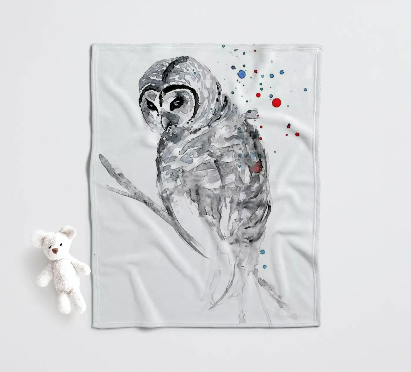 Winter Bird fleecedeken van Mathilde Olsen