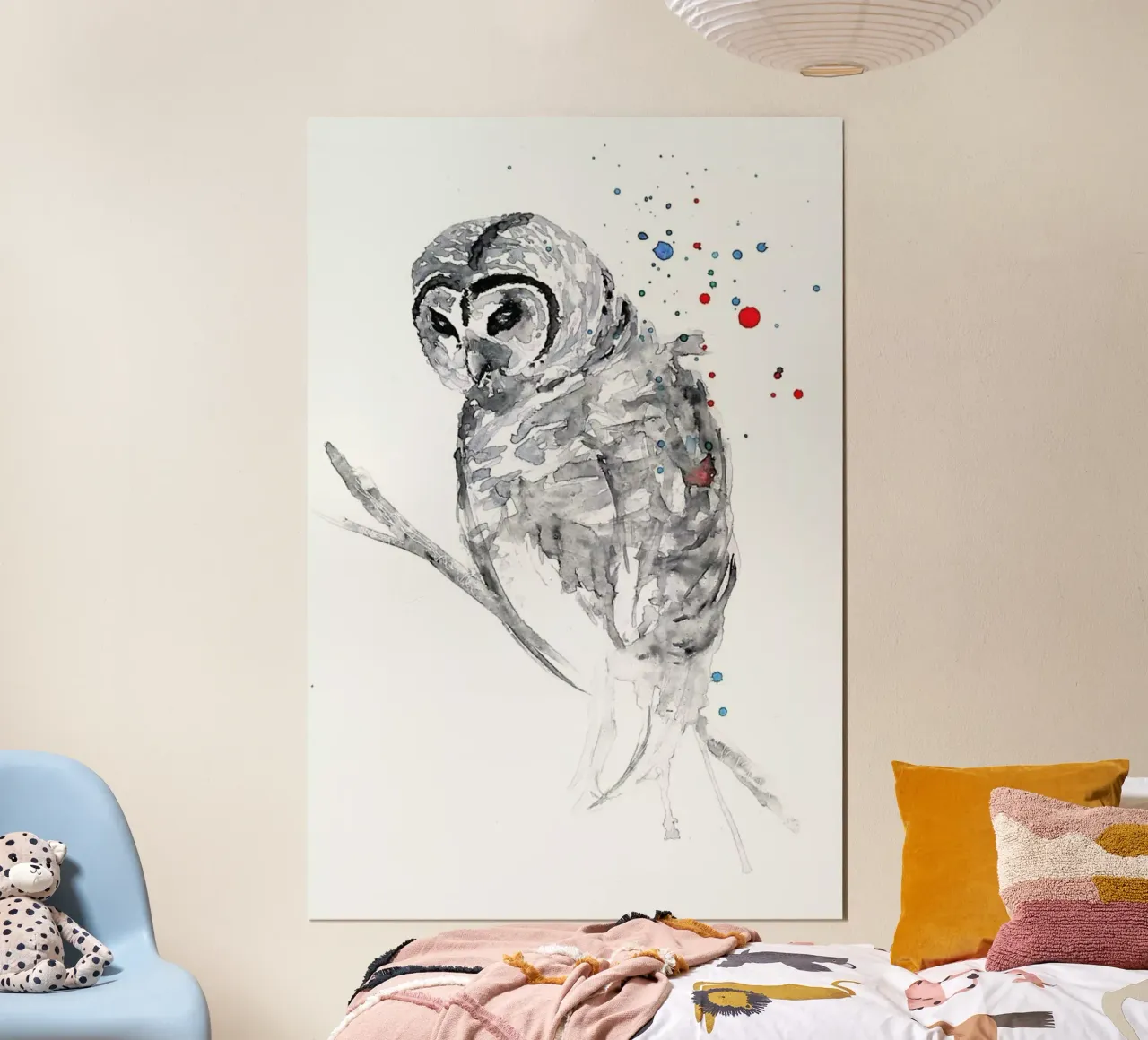 Winter Bird poster con telaio in alluminio da Mathilde Olsen