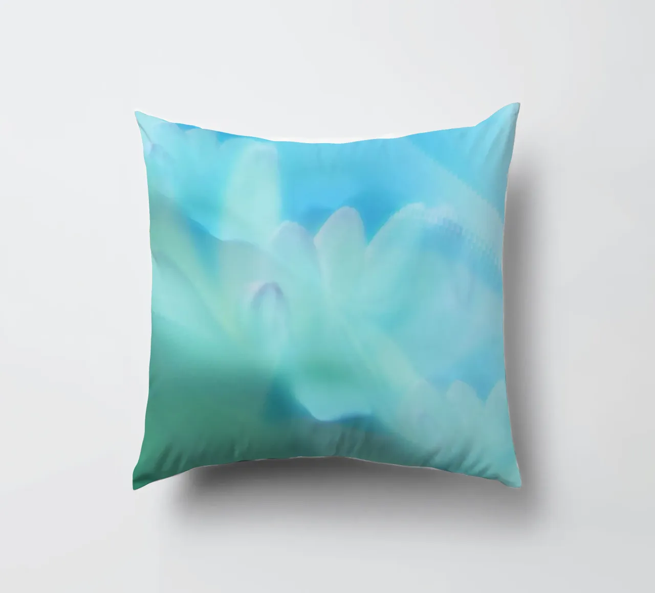 Piccolo fiore bianco sfocato artisticamente cuscino da Something for you