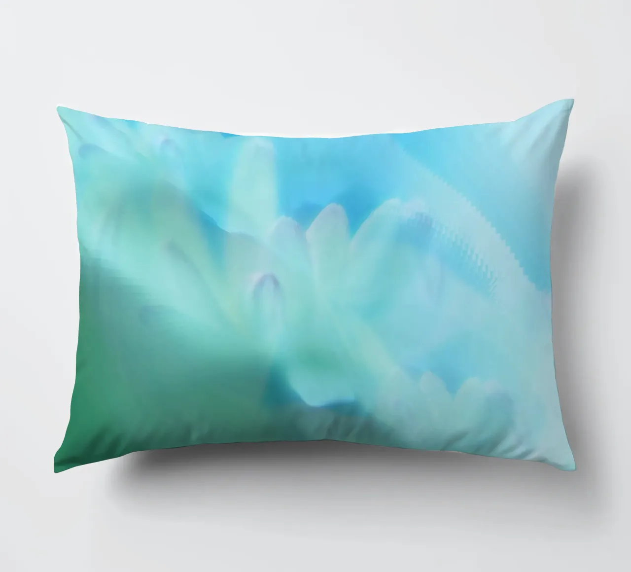 Piccolo fiore bianco sfocato artisticamente cuscino da Something for you