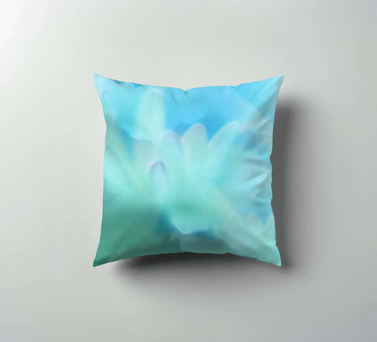 Piccolo fiore bianco sfocato artisticamente cuscino da Something for you