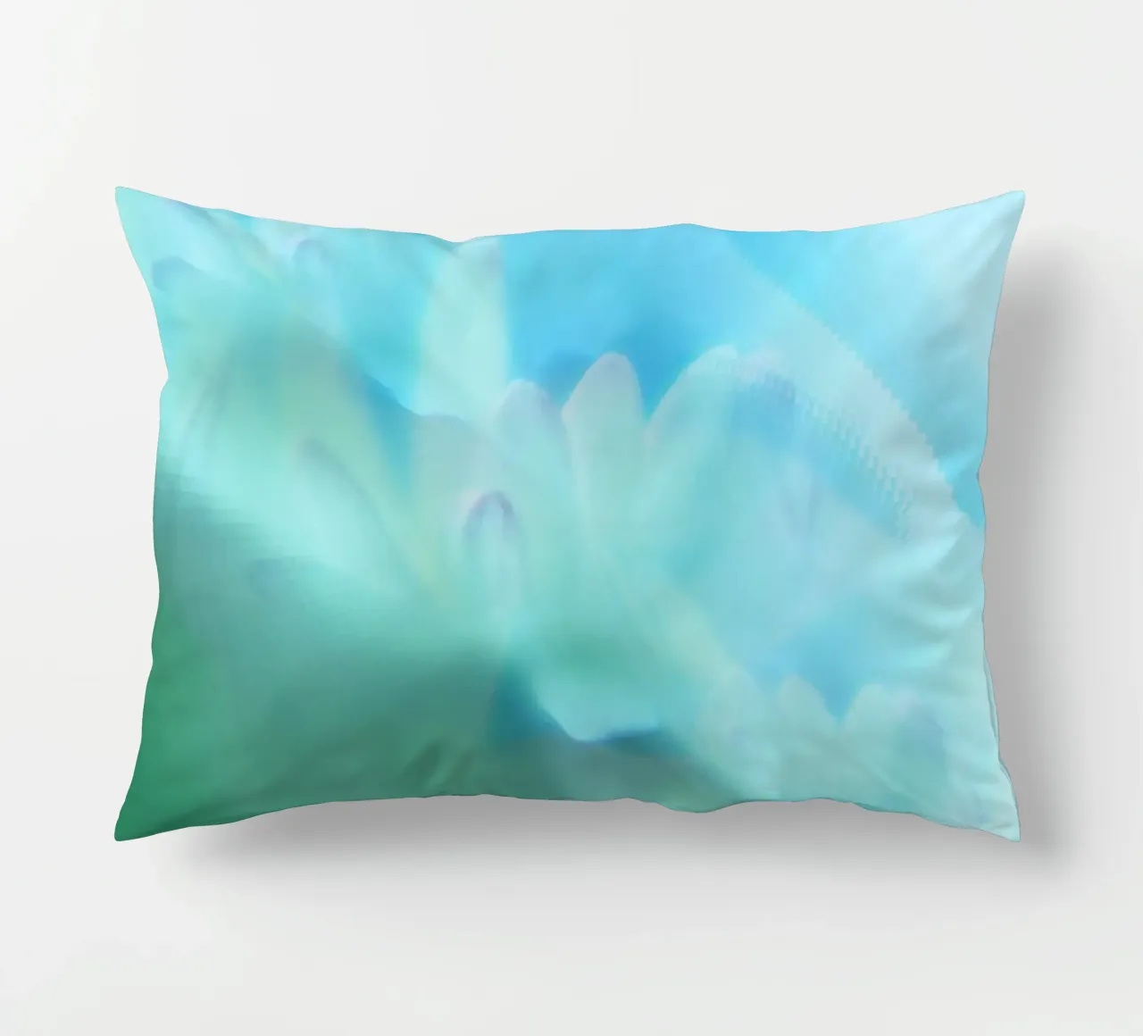 Piccolo fiore bianco sfocato artisticamente cuscino da Something for you