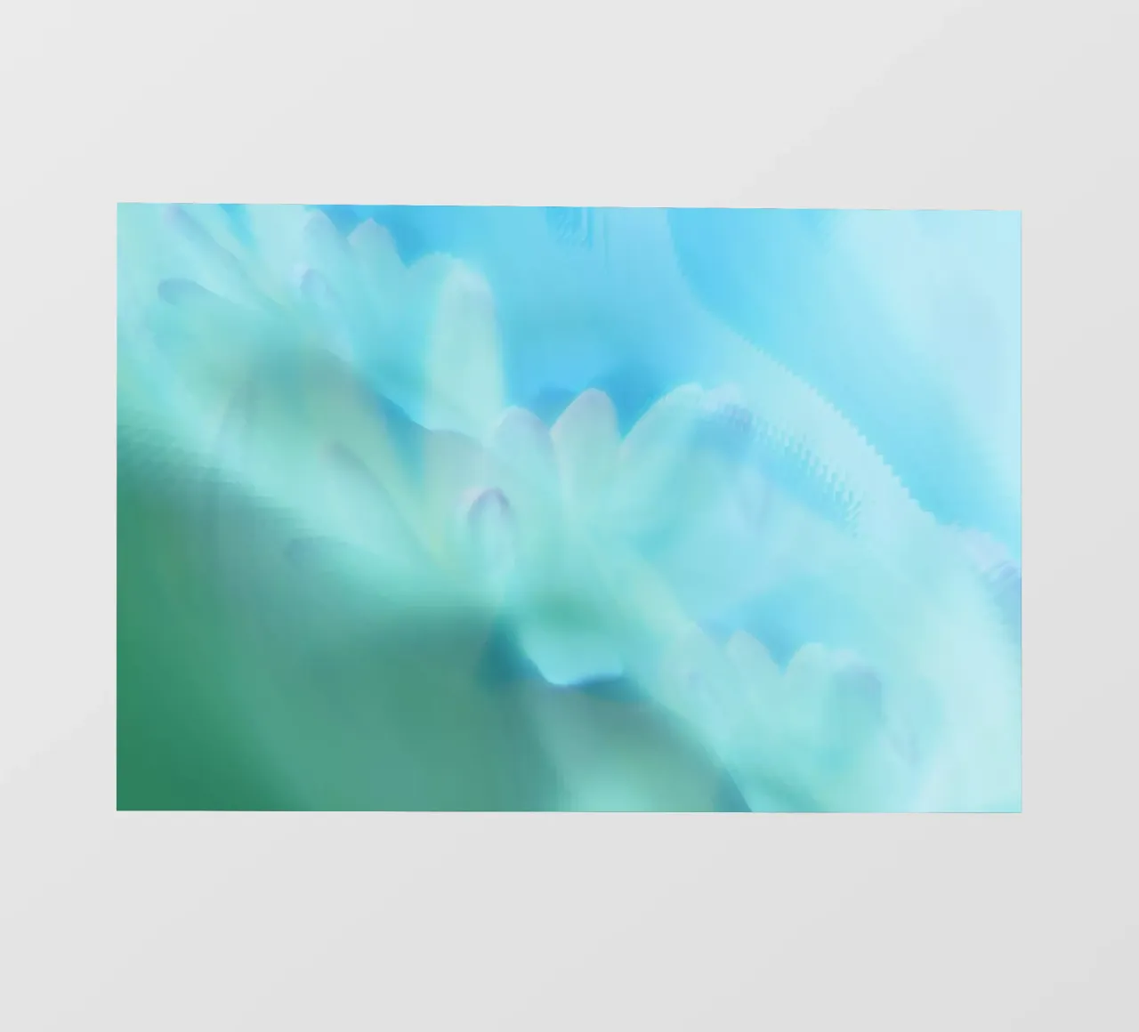 Piccolo fiore bianco sfocato artisticamente telo in pvc da Something for you