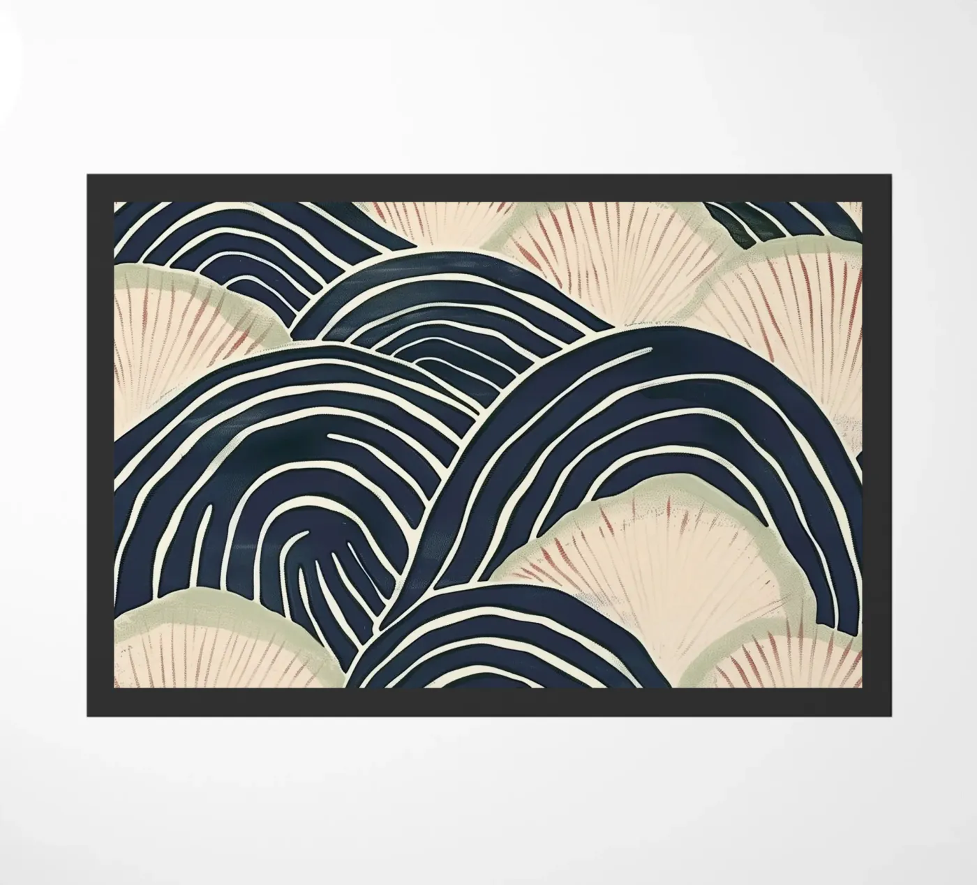 Arched Wave Forms Fußmatte von softsoul