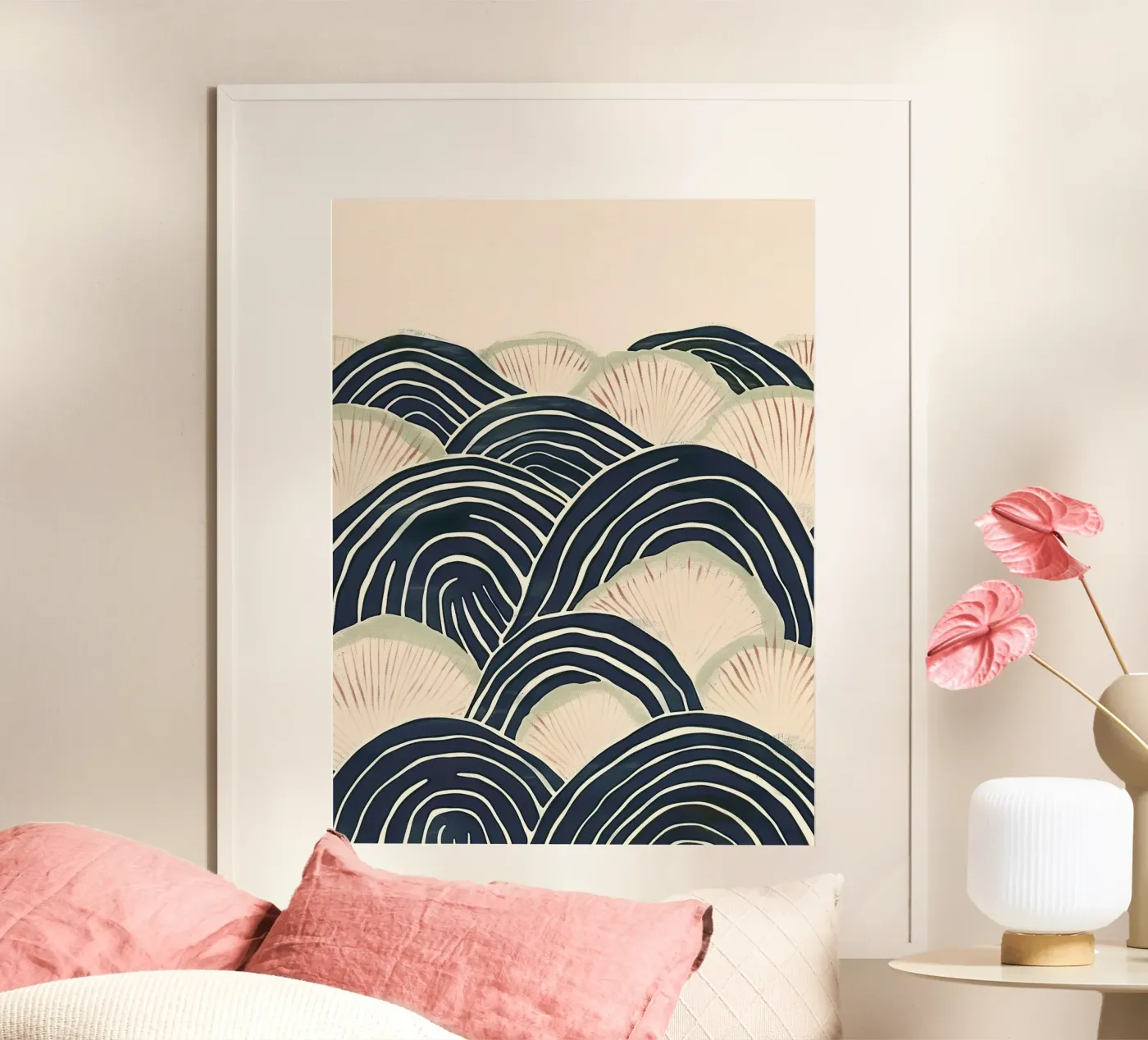 Arched Wave Forms Poster von softsoul