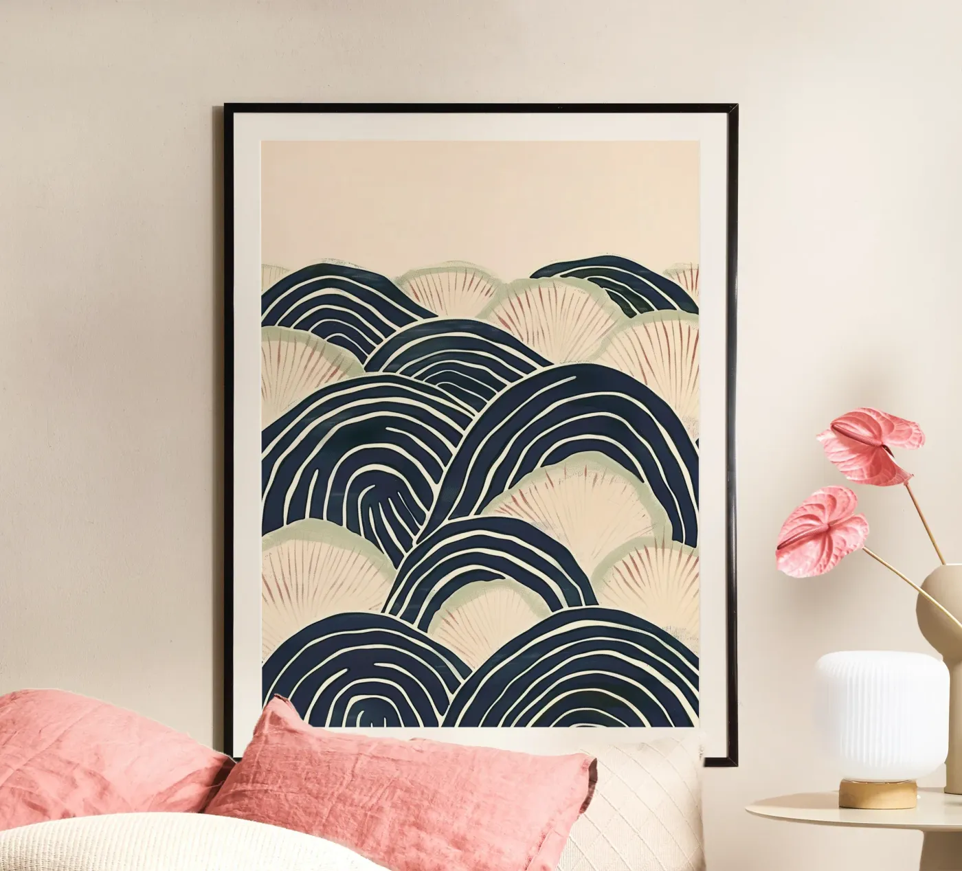 Arched Wave Forms Poster von softsoul