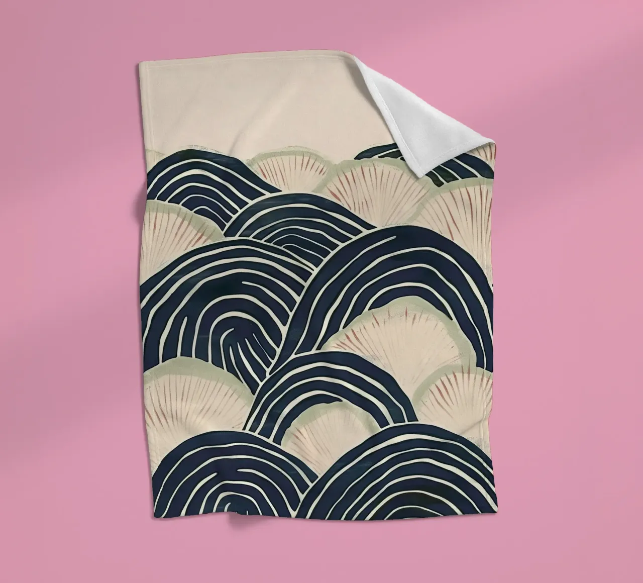 Arched Wave Forms Fleecedecke von softsoul