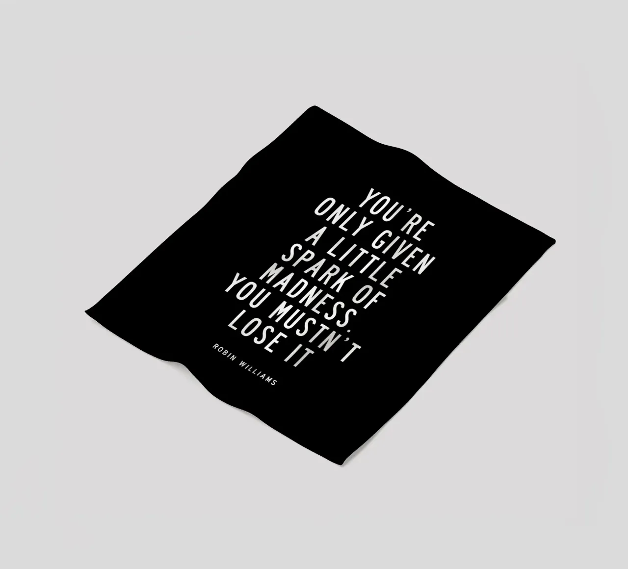 Ti viene data solo una piccola scintilla di follia Typografie coperta in pile da THE MOTIVATED TYPE