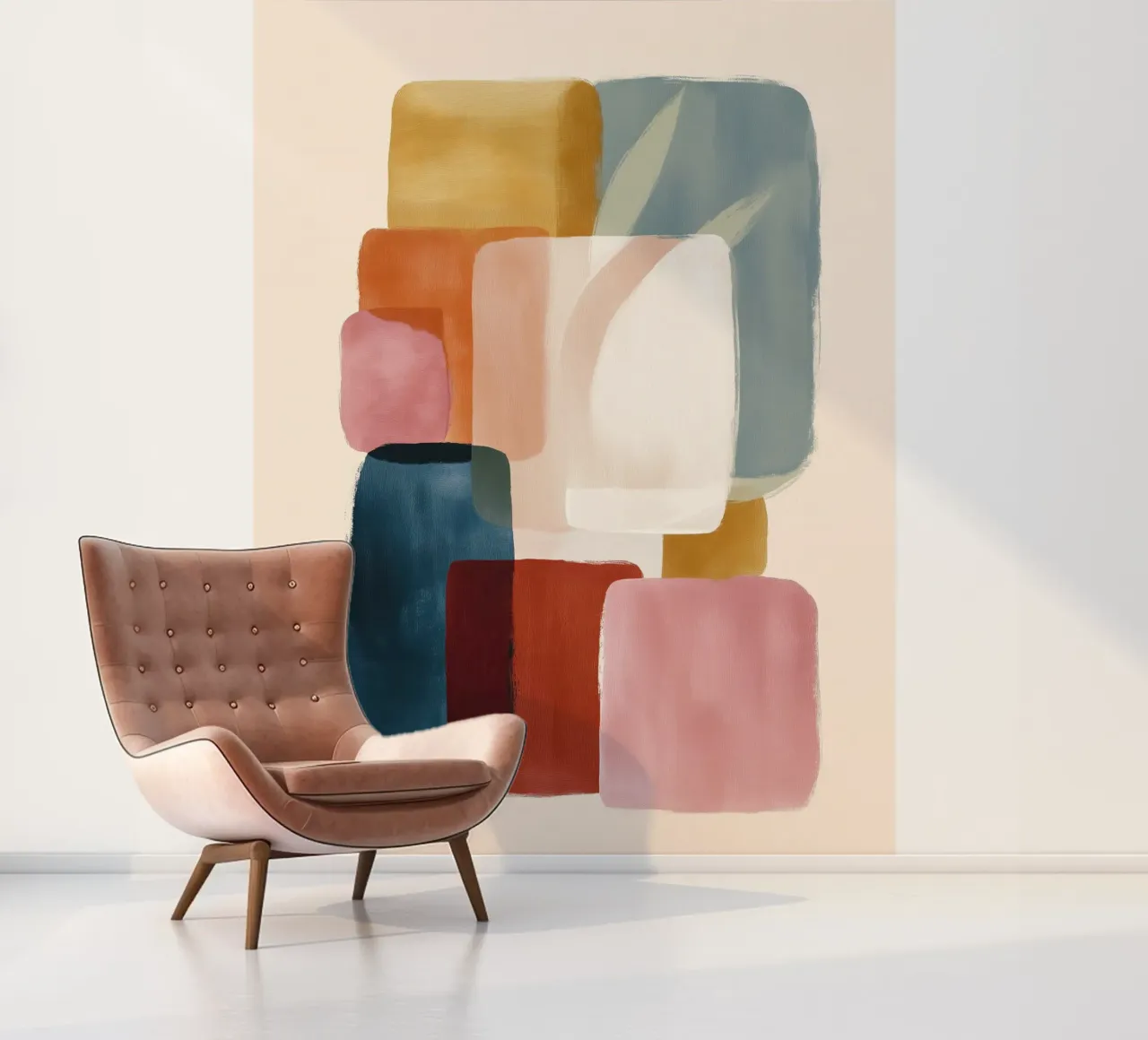 Abstract Color Stack fotobehang van softsoul