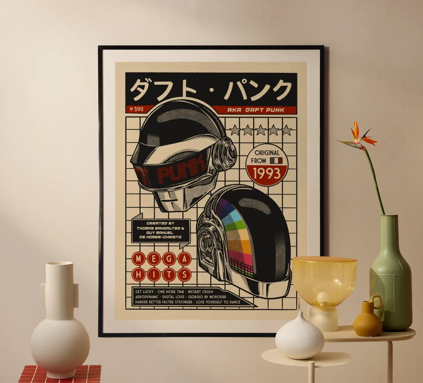 Duo Daft Punk poster da Rafa Gomes