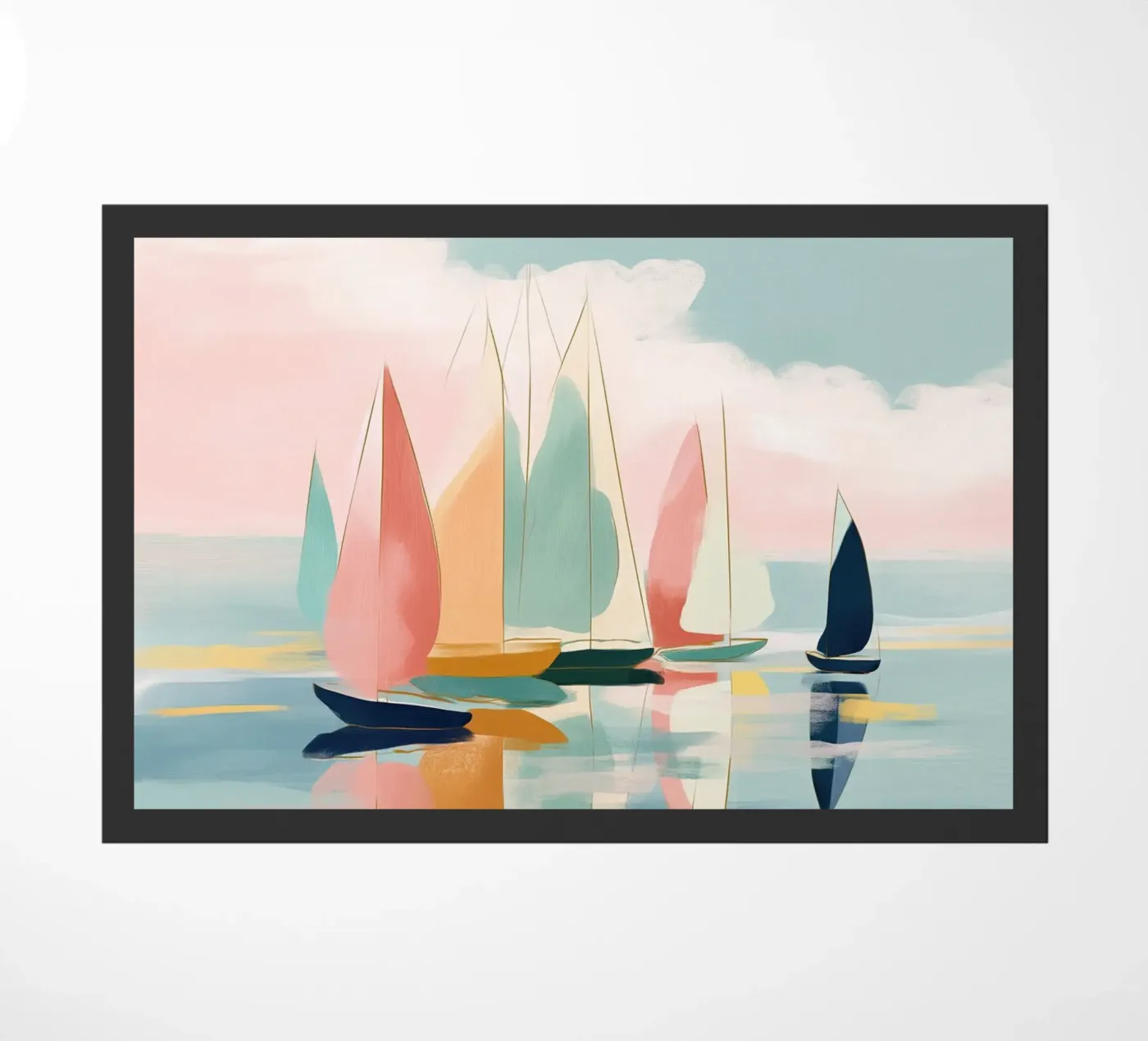 Harbor Reflections Fußmatte von softsoul