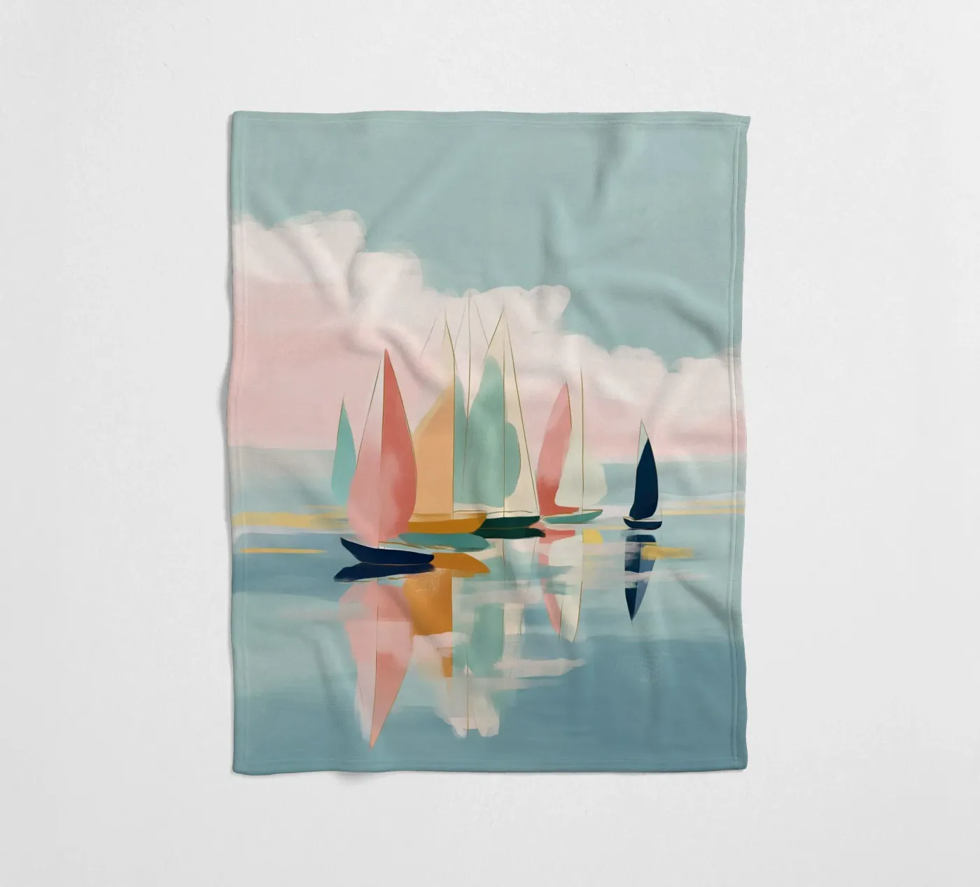 Harbor Reflections Fleecedecke von softsoul