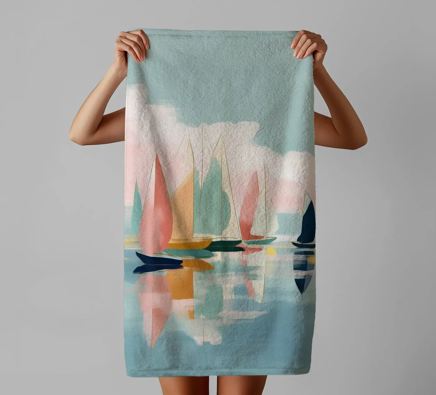 Harbor Reflections badhanddoek van softsoul